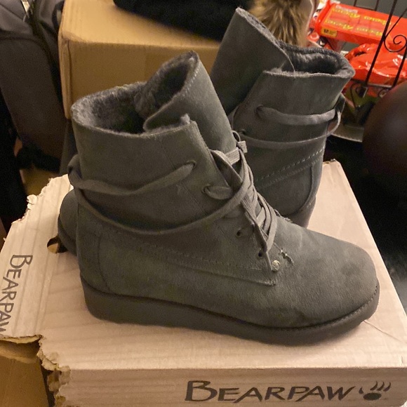 NWT & original packaging Bearpaw Krista Closed Toe Mid Calf Boot Charcoal size 7 - Picture 6 of 11
